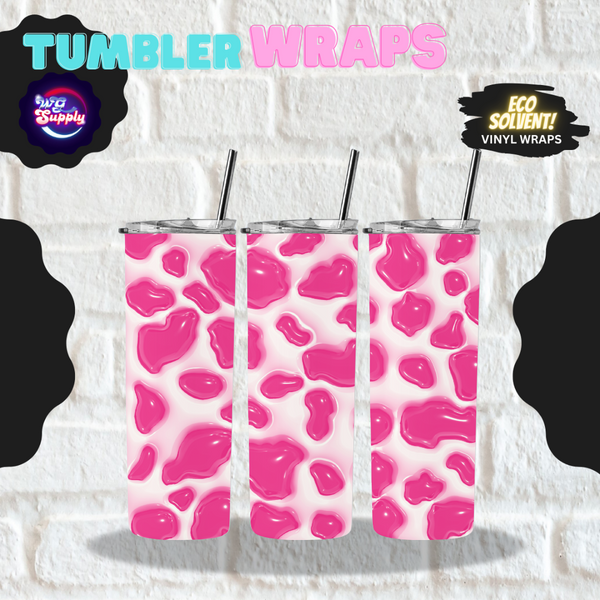 PINK CHEETAH - 20oz TUMBLER (ECO SOLVENT VINYL WRAPS)