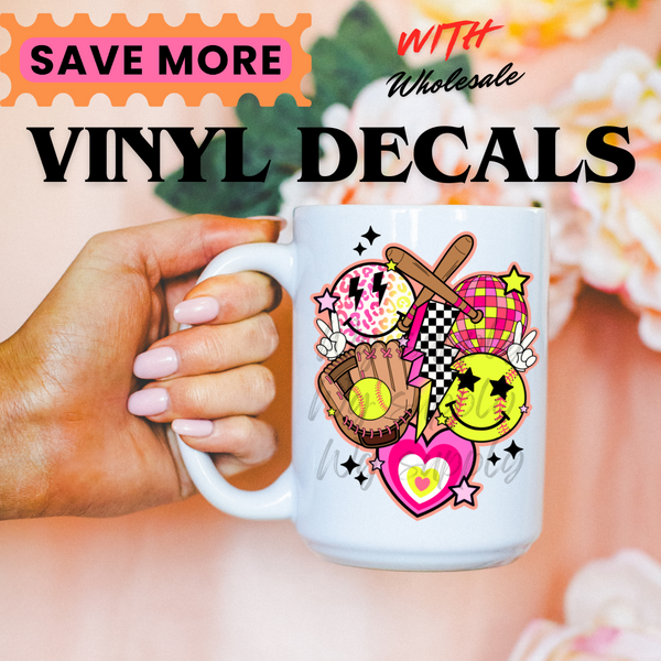 BASEBALL PINK (VINYL DECALS)