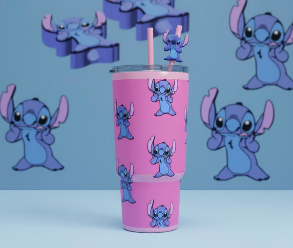 3D STRAW TOPPERS "blue monster ”