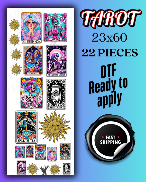 TAROT 22 PIECE- GANG SHEET (23X60)