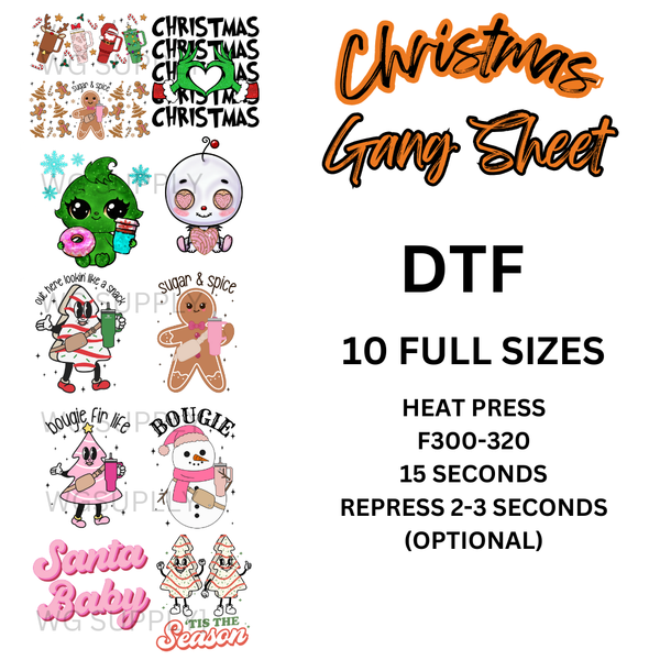 CHRISTMAS #1 GANG SHEET (23X60)