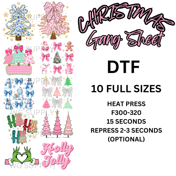 CHRISTMAS #2 GANG SHEET (23X60)