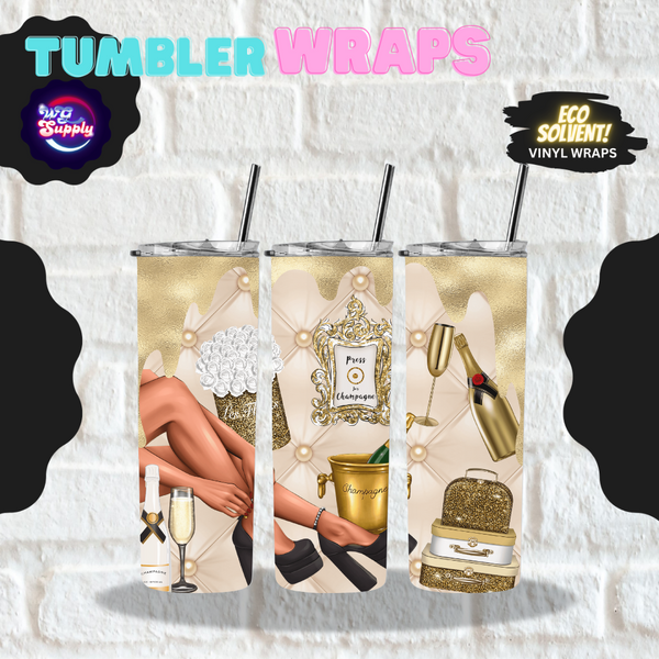 CHAMPAGNE LUX - 20oz TUMBLER (ECO SOLVENT VINYL WRAPS)