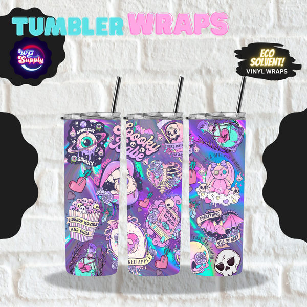 SPOOKY BABE - 20oz TUMBLER (ECO SOLVENT VINYL WRAPS)