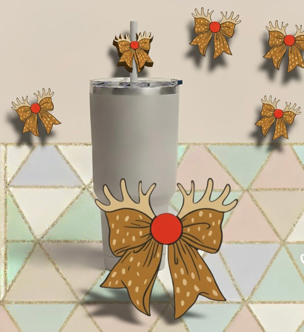 3D STRAW TOPPERS "DEER”