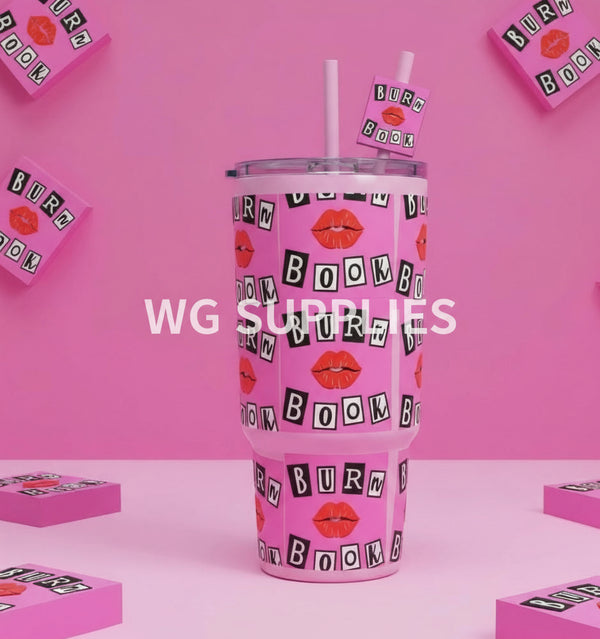 3D STRAW TOPPERS "Burn Book”