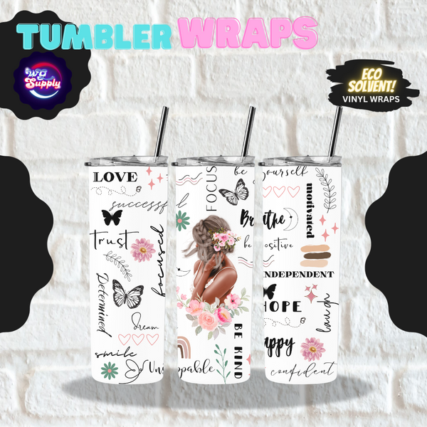 BE KIND - 20oz TUMBLER (ECO SOLVENT VINYL WRAPS)