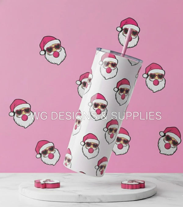 3D STRAW TOPPERS "SANTA ”