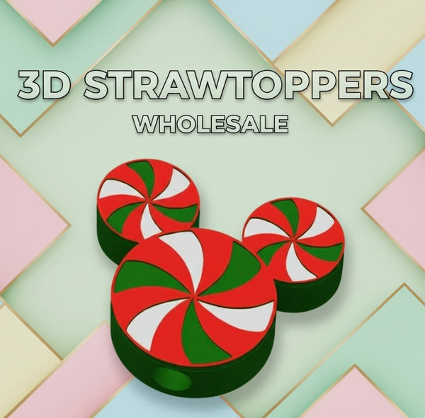 3D STRAW TOPPERS "SWIRLS"