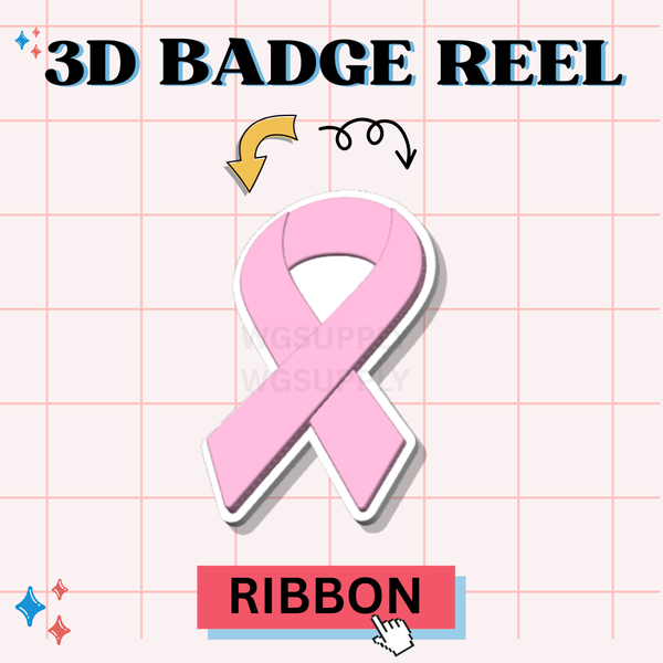 3D BADGE REEL "PINK RIBBON"