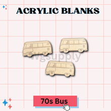 70’s BUS -Acrylic Badge Reel Blank-