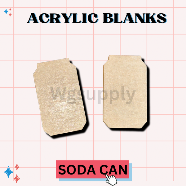 SODA CAN-Acrylic Badge Reel Blank