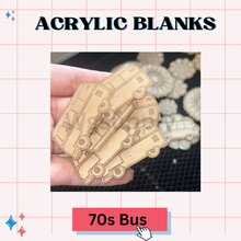 70’s BUS -Acrylic Badge Reel Blank-