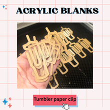 TUMBLER PAPER CLIP -Acrylic Badge Reel Blank-