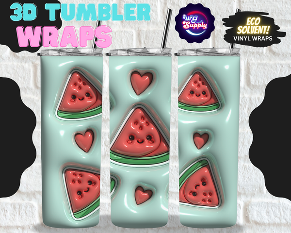 WATERMELON  3D 20oz TUMBLER (ECO SOLVENT VINYL WRAPS)