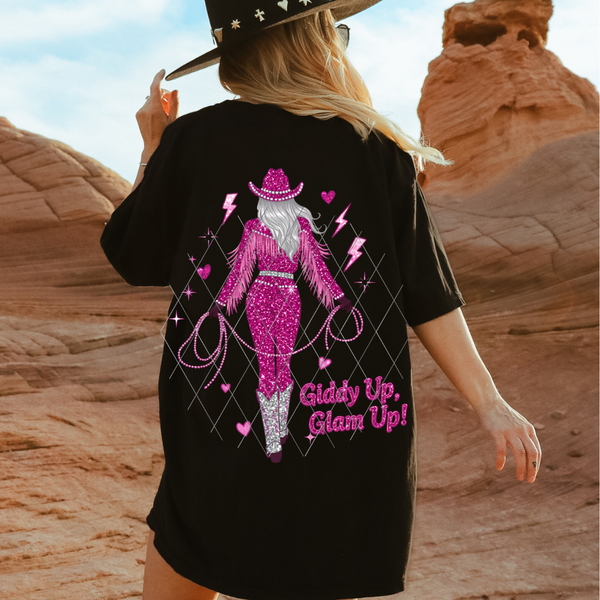 GIDDY UP ALL PINK COWGIRLS DTF