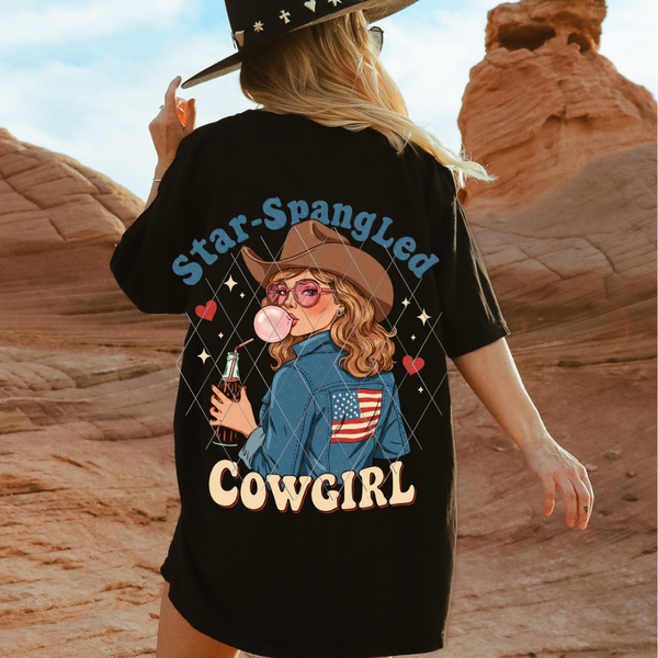 STAR SPANGLE COWGIRL DTF