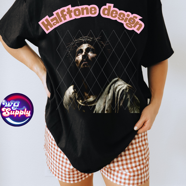JESUS IS KING "HALFTONE" (DTF)