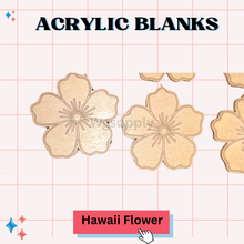 HIBISCUS FLOWER-Acrylic Badge Reel Blank-