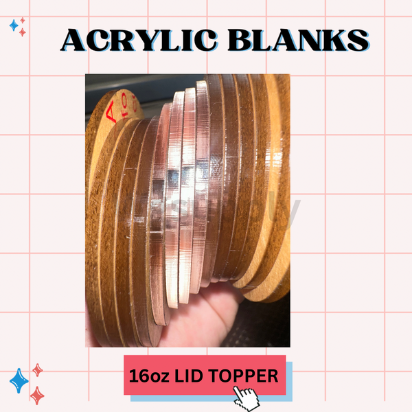 16oz LID TOP-Acrylic Blank-