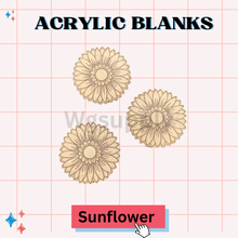 SUN FLOWERS -Acrylic Badge Reel Blank-