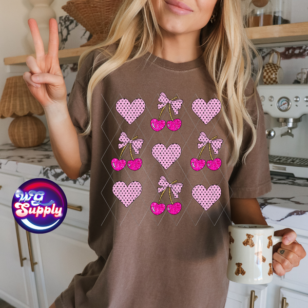 HEARTS CHERRIES (DTF)