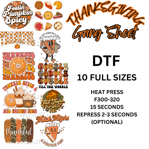 THANKSGIVING- GANG SHEET (23X60)