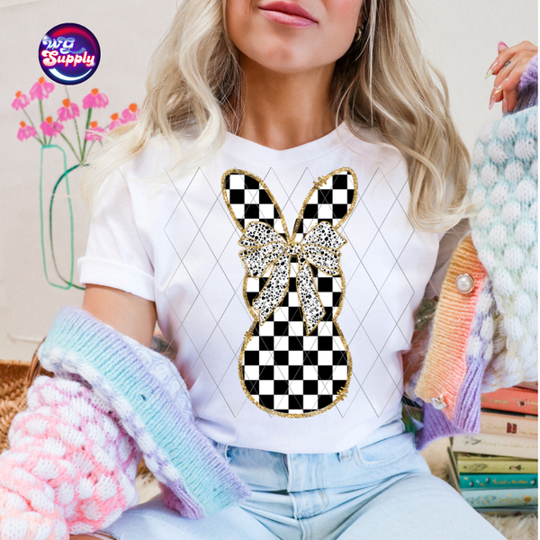 EASTER CHECKERS BUNNY (DTF)