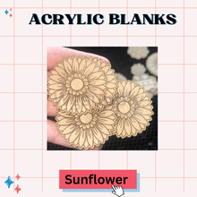 SUN FLOWERS -Acrylic Badge Reel Blank-