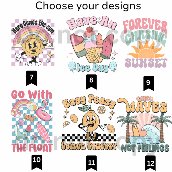 DTF TRANSFERS “SUMMER THEME”