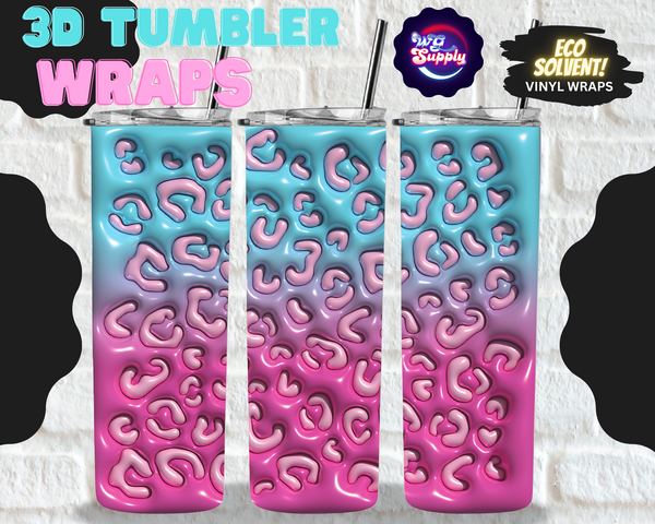 CHEETAH OMBRE 3D 20oz TUMBLER (ECO SOLVENT VINYL WRAPS)