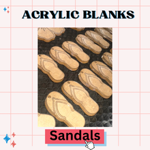 Sandals -Acrylic Badge Reel Blank-