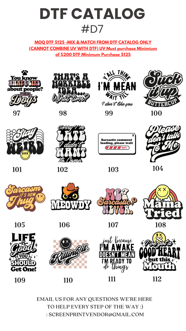 DTF CATALOG #D7