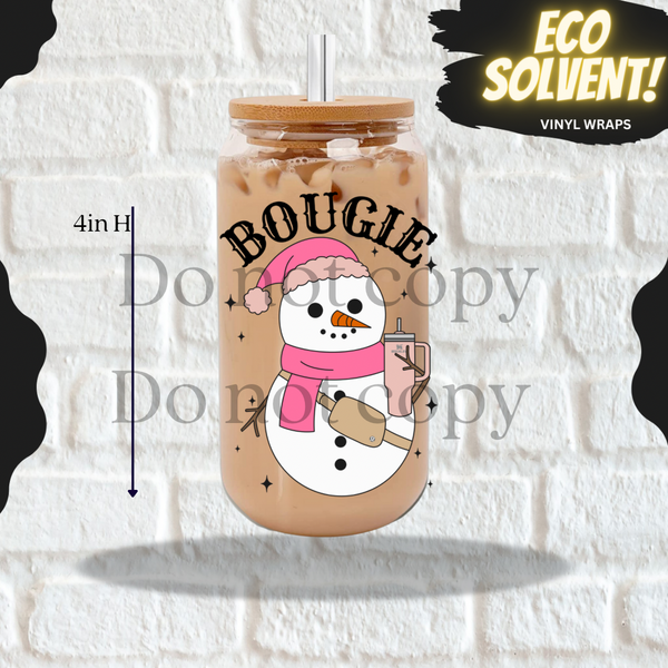 BOUGIE SNOWMAN (Vinyl Libby Decal)