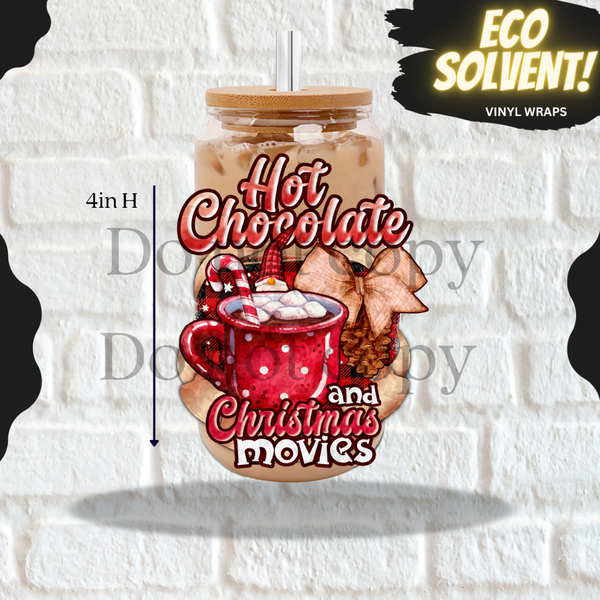 HOT CHOCOLATE & XMAS MOVIES (Vinyl Libby decal)