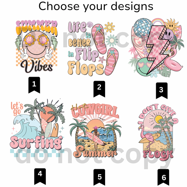 DTF TRANSFERS “SUMMER THEME”