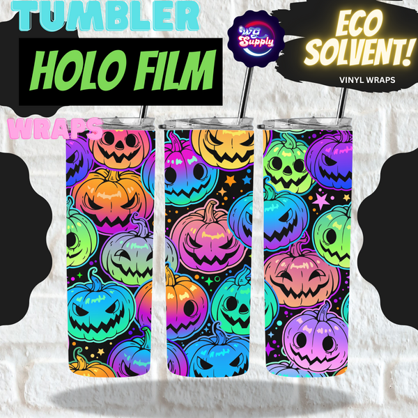 HOLO Pumpkin 20oz TUMBLER (ECO SOLVENT VINYL WRAPS)