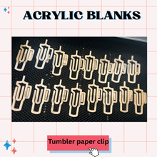 TUMBLER PAPER CLIP -Acrylic Badge Reel Blank-