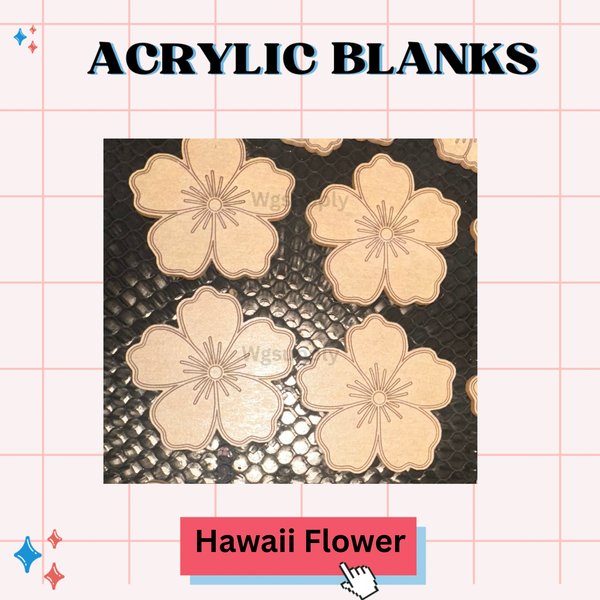 HIBISCUS FLOWER-Acrylic Badge Reel Blank-