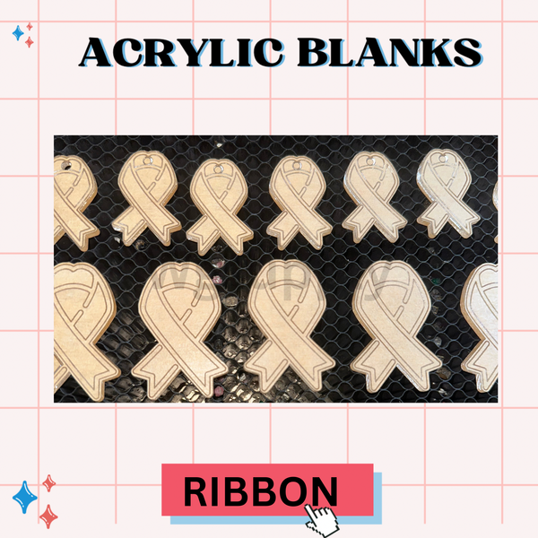 Ribbon -Acrylic Badge Reel Blank-