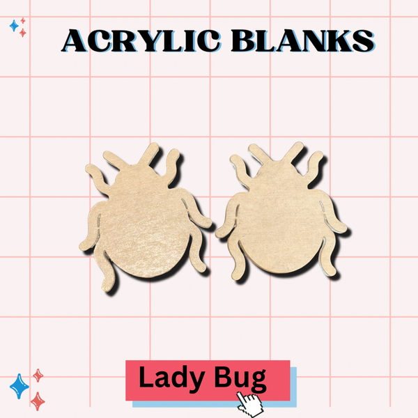 LADY BUG -Acrylic Badge Reel Blank-