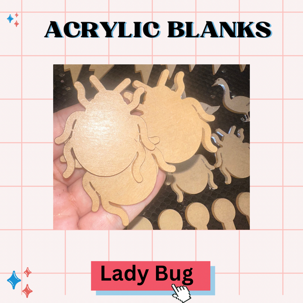 LADY BUG -Acrylic Badge Reel Blank-