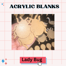 LADY BUG -Acrylic Badge Reel Blank-