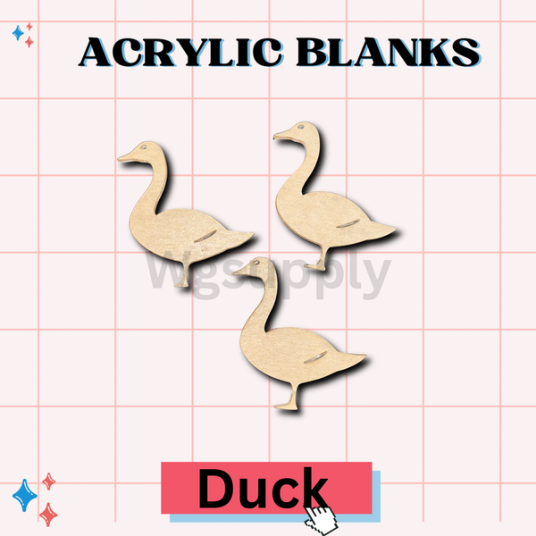 DUCK -Acrylic Badge Reel Blank-