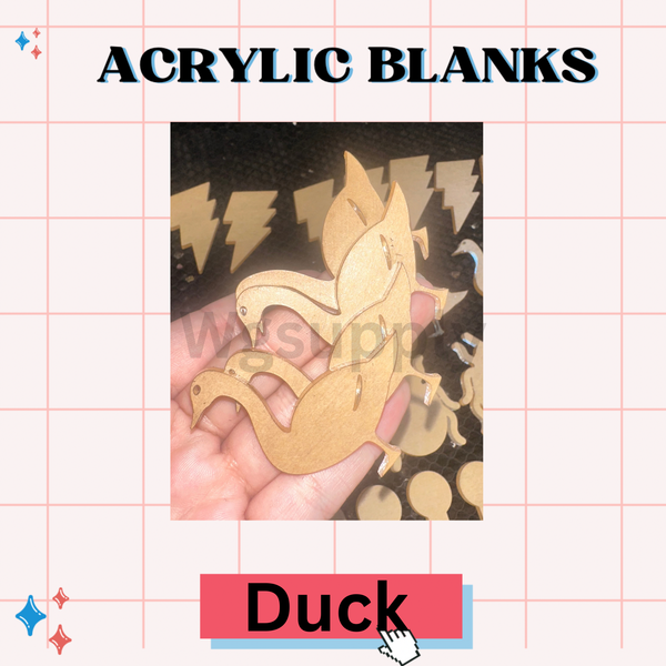 DUCK -Acrylic Badge Reel Blank-