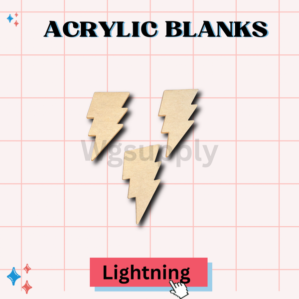 LIGHTNING-Acrylic Badge Reel Blank-