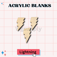 LIGHTNING-Acrylic Badge Reel Blank-