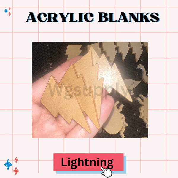 LIGHTNING-Acrylic Badge Reel Blank-