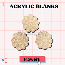 FLOWERS -Acrylic Badge Reel Blank-