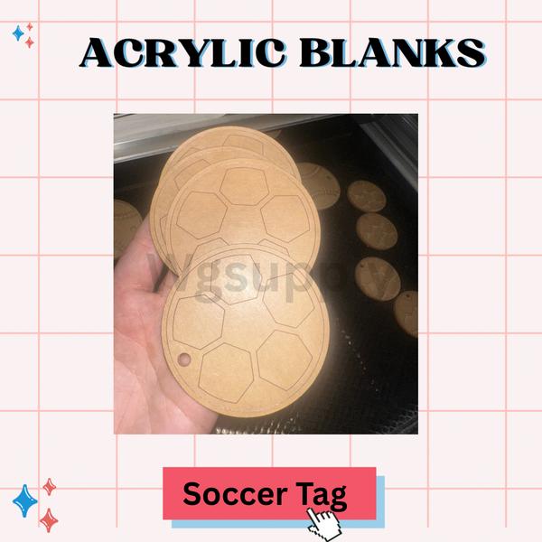 SOCCER TAG -Acrylic Badge Reel Blank-
